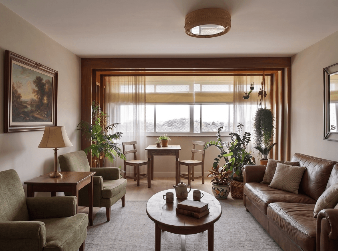 Room with dated decor