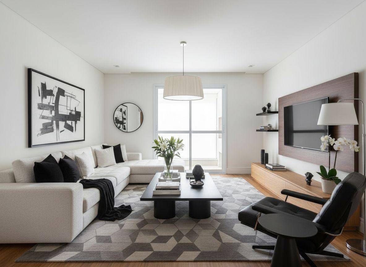 B&W Modern · Living Room